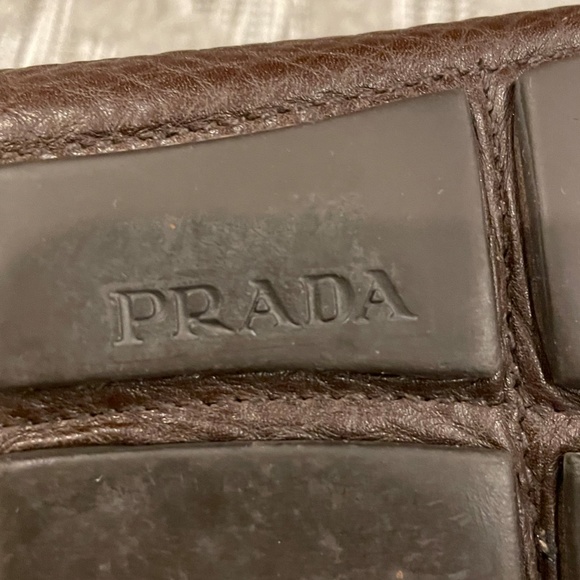 Prada Pebbled Grain Leather Drivers, all Metal Bit - Picture 12 of 13